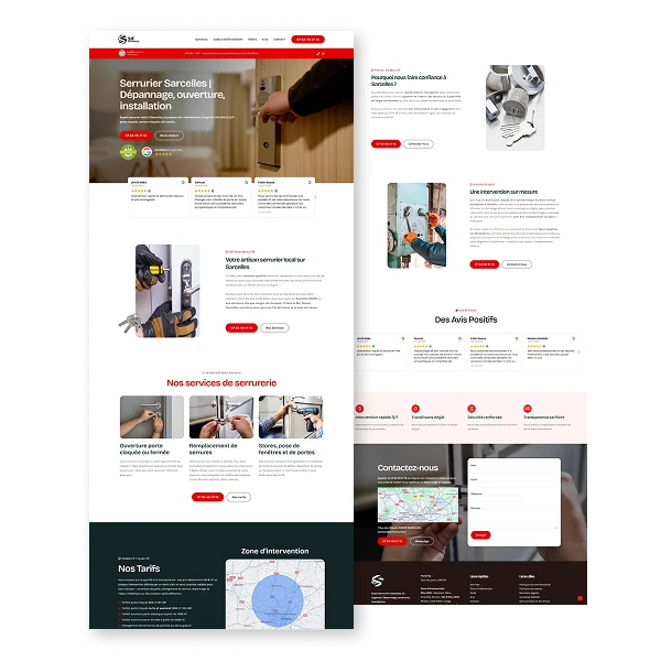 Création de site vitrine pour artisan serrurier